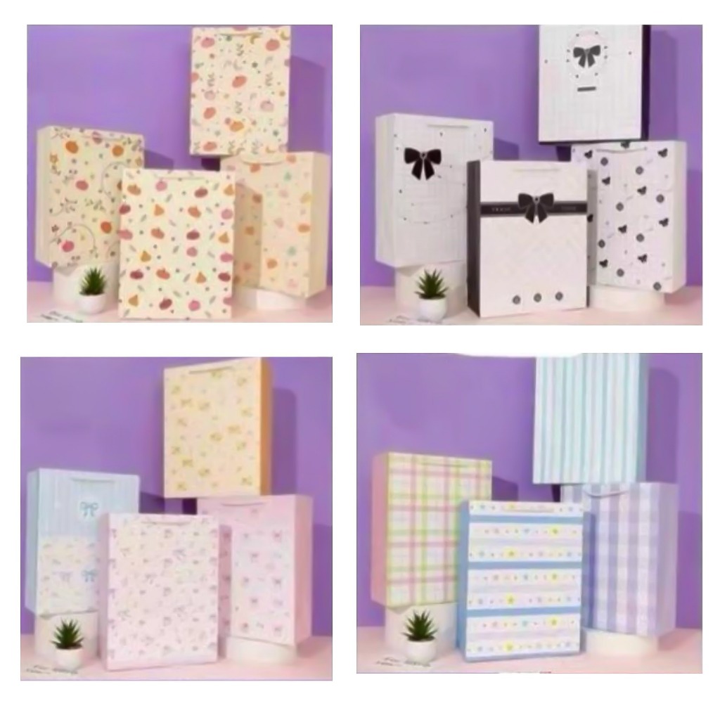 1 LSN / 12 ชิ้น MIX Paper Bag Motif SD6001-61XX Portrait (32x25x11.5 ซม.)
