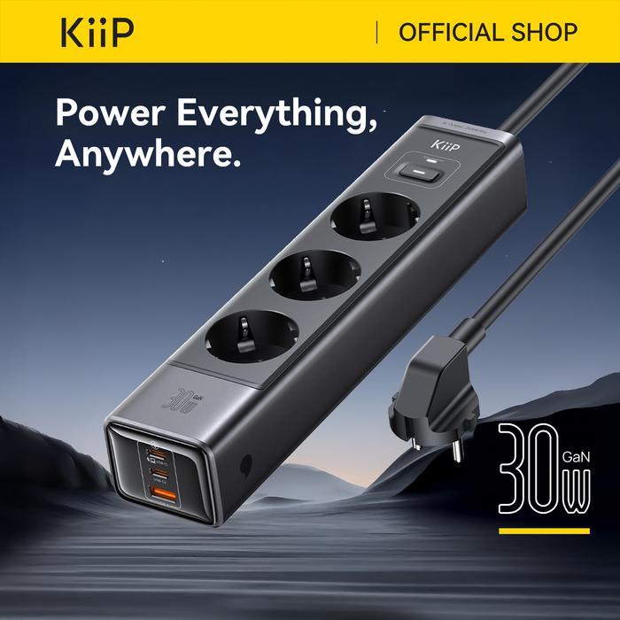 KiiP C29T Charger 30W GaN Multi Port Fast Charging Adapter Android Iphone Laptop Charger