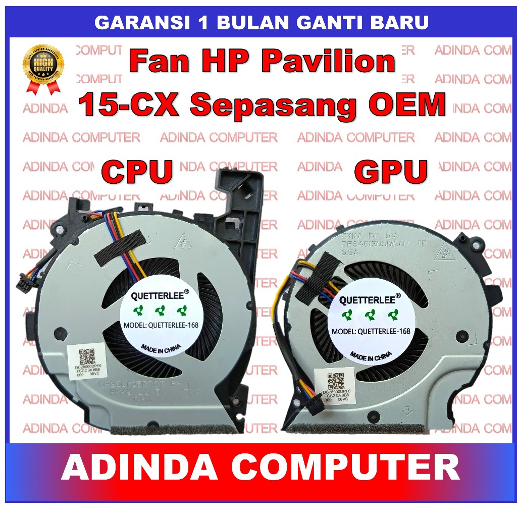 HP Pavilion 15-CX 15-CX0068TX SPSS-L20334-001 L20335-001 คู่ OEM