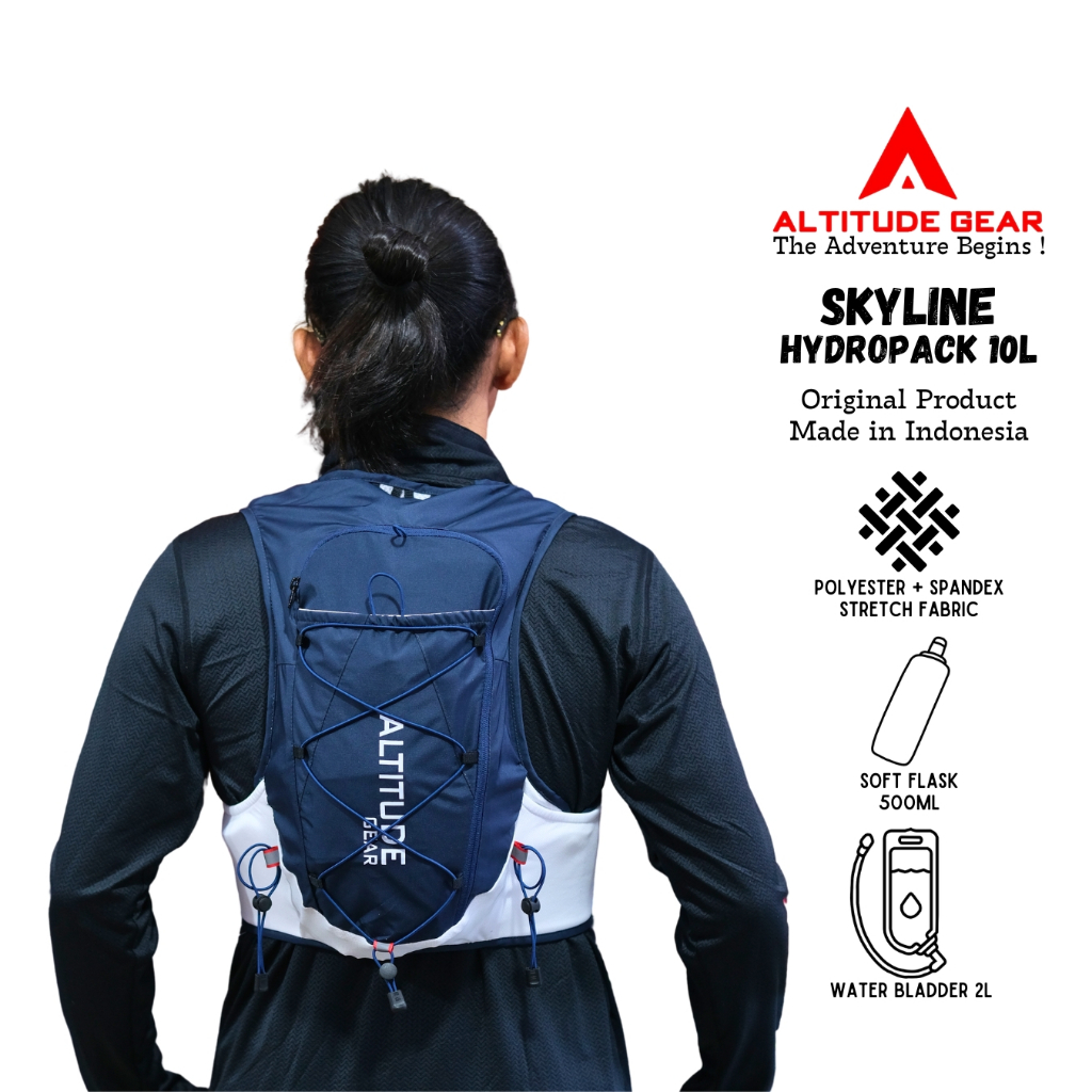 เสื้อกั๊กวิ่งเสื้อกั๊ก Hydropack Vest กระเป๋าวิ่งกีฬา Unisex - เกียร์ระดับความสูง Skyline 8L