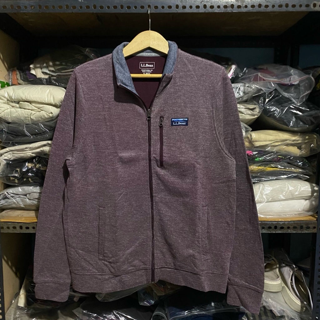 MERAH LL Bean Zip Up Jacket สีแดง Size S 67x55 Minor ไม่มีรู