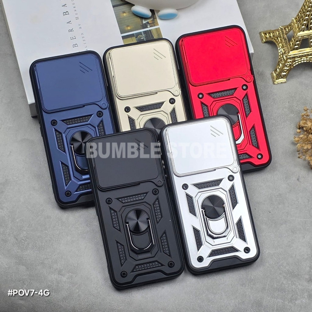 Tecno Pova 7 4G Tecno Pova 7 Pro Tecno Pova 7 Ultra Case แหวนเกราะหุ่นยนต์สไลด์หม้อแปลงกล้องป้องกัน 