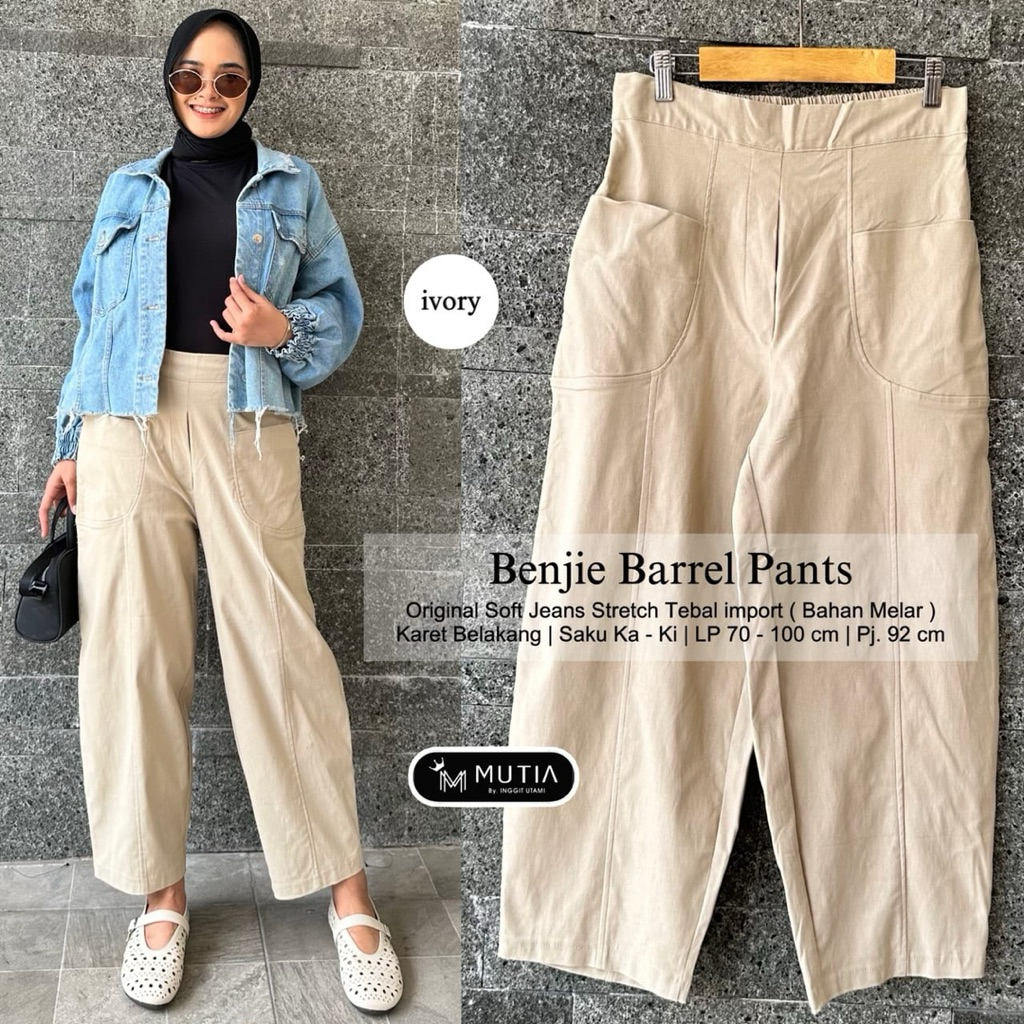 NO CANCEL• Benjie Barrel Pants by Mutia• กางเกงธรรมดาผู้หญิง