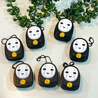 GANTUNGAN Studio GHIBLI Spirited Away Soot Sprite Kaonashi Calcifer Fidget Clicker พวงกุญแจ 3D พิมพ์
