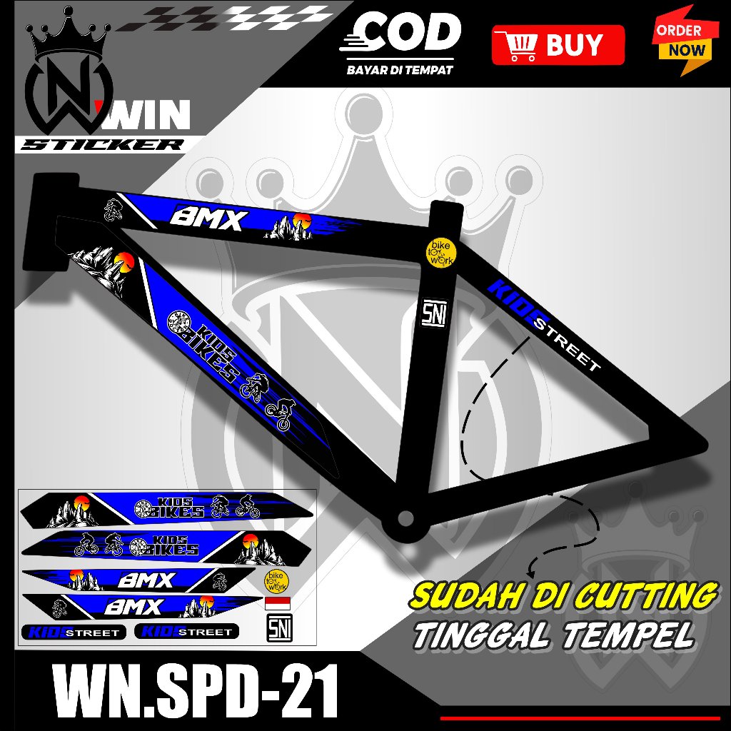 สติ๊กเกอร์เด็ก BMX BIKE STRIPING / BMX KIDS BIKE VARIATIONS