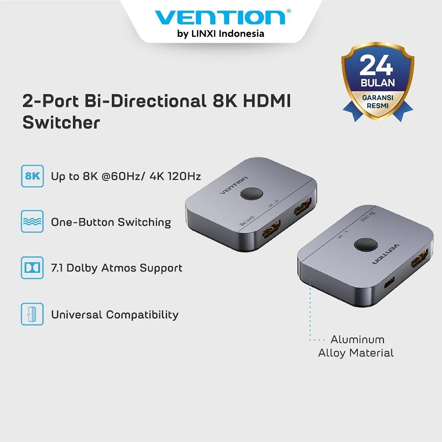 VentIon HDMI Switcher 8K 60Hz พร้อมแหล่งจ่ายไฟ