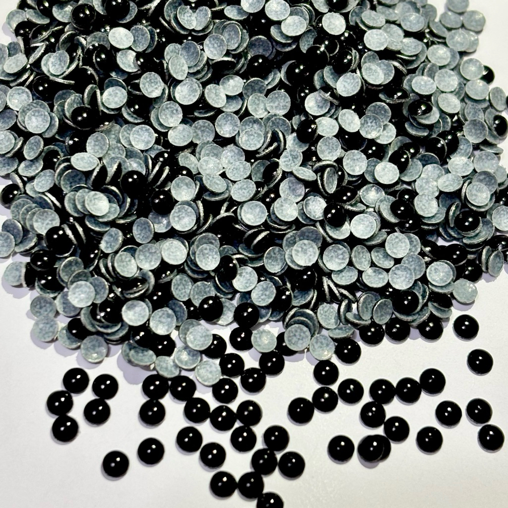 PEARL HOTFIX BLACK PEARL 1.440pcs BLACK PEARL SWAROPPER พร้อมยาง SEQUINS