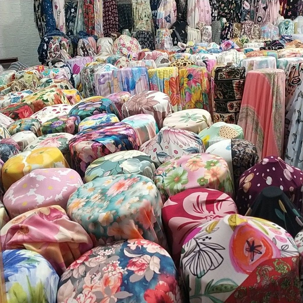 KATUN ผ้าคอตตอนเรยอน/ผ้าเรยอนพิมพ์ลายดิจิตอล_ผ้าคอตตอนเรยอนพรีเมียม..ราคาที่ระบุ/ครึ่งเมตร (0.5 mtr)