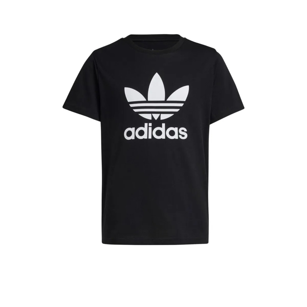 Adidas Adicolor Trefoil Black เสื้อยืดผู้ชายและผู้หญิง ของแท้ 1000% (OFFICIAL STORE)
