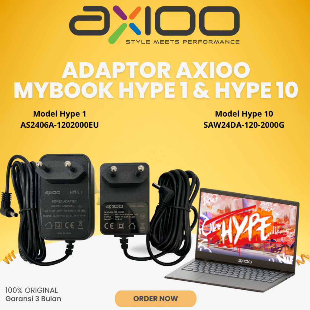 AXIU MY BOOK HYPE 1 & HYPE 10 AS2406A CHARGER ADAPTER-1202000EU ORIGINAL 100%