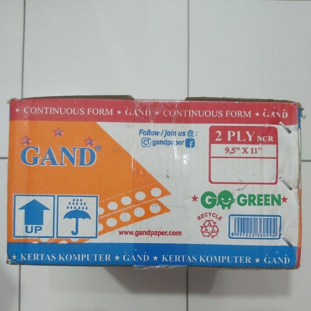 แบบต่อเนื่อง 9.5"x11" 2 ชั้น NCR / NCR 2 ชั้น กระดาษคอมพิวเตอร์ / K.2