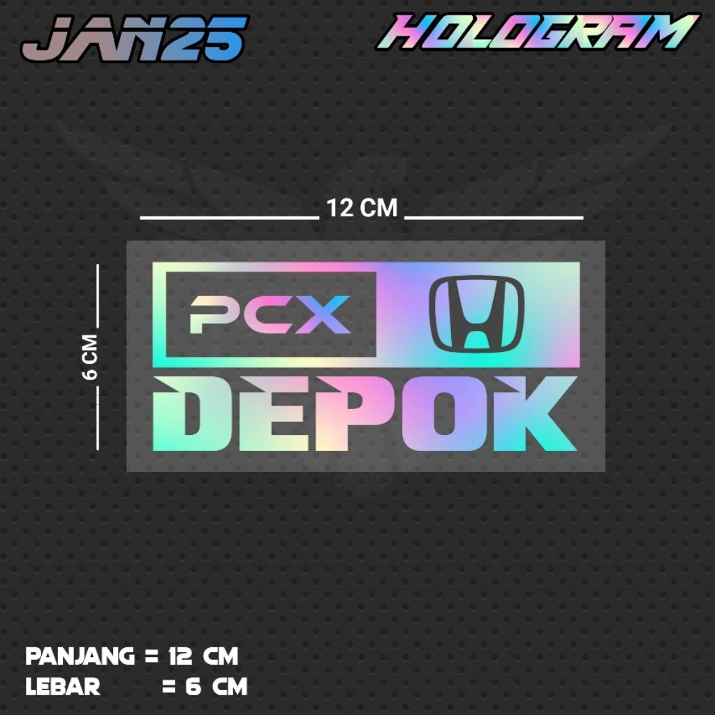สติ๊กเกอร์ตัด PCX DEPOK | JAN25 JBT