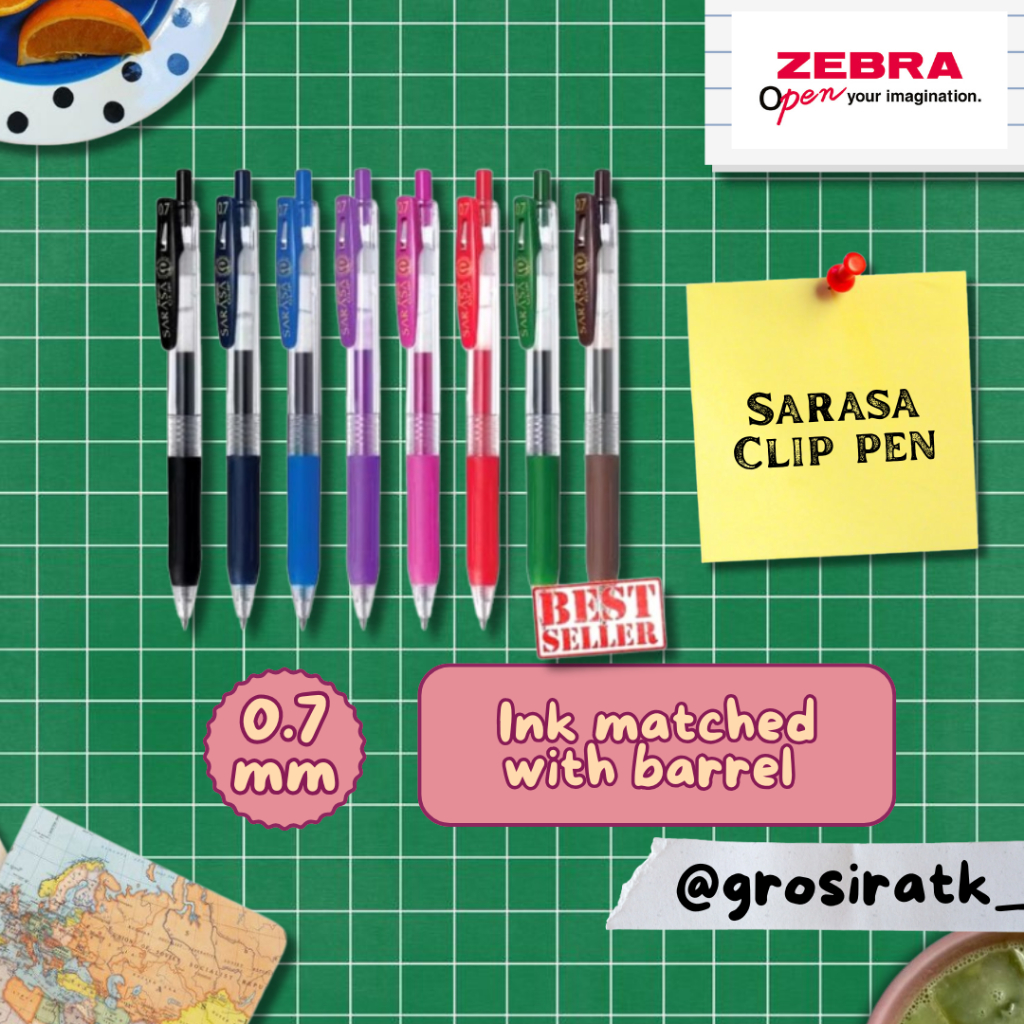 Zebra Sarasa Clip 0.7mm / ปากกา Zebra Beseller
