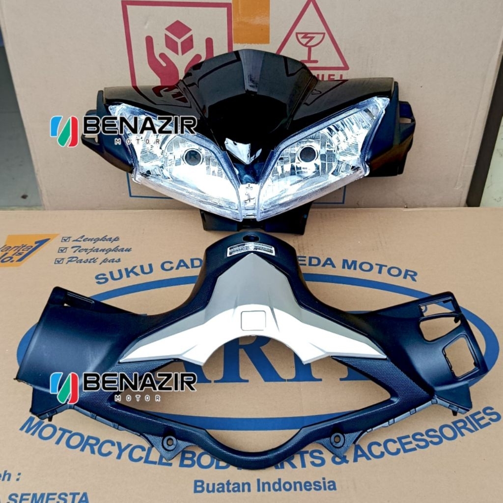 ไฟหน้าด้านหน้าและด้านหลังสําหรับ Honda Blade New 125 Black – ฝาครอบไฟหน้ามอเตอร์ไซค์ยี่ห้อ Narit