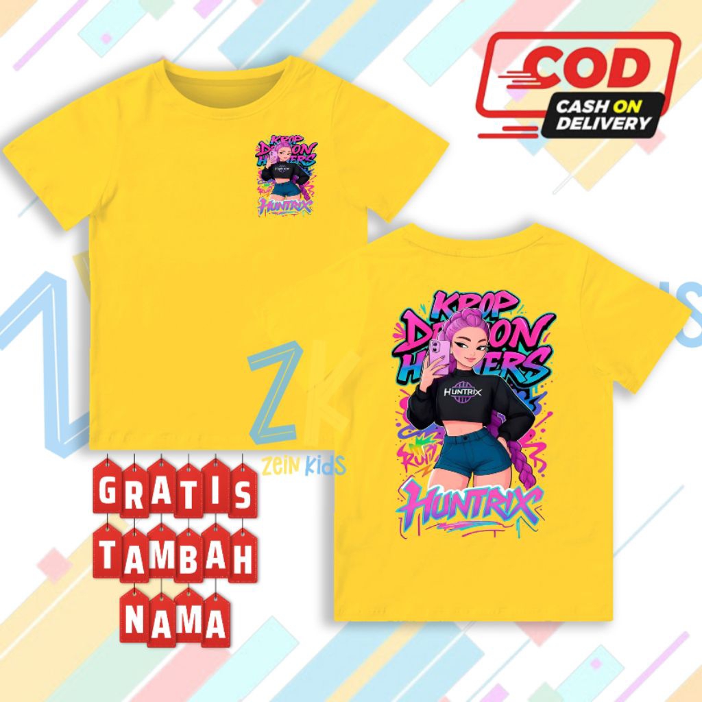 Demon Hunter Kpop เสื้อยืดเด็ก/Demon Hunter Kpop เสื้อผ้าเด็ก/Demon Hunter Kpop เด็กแฟชั่น