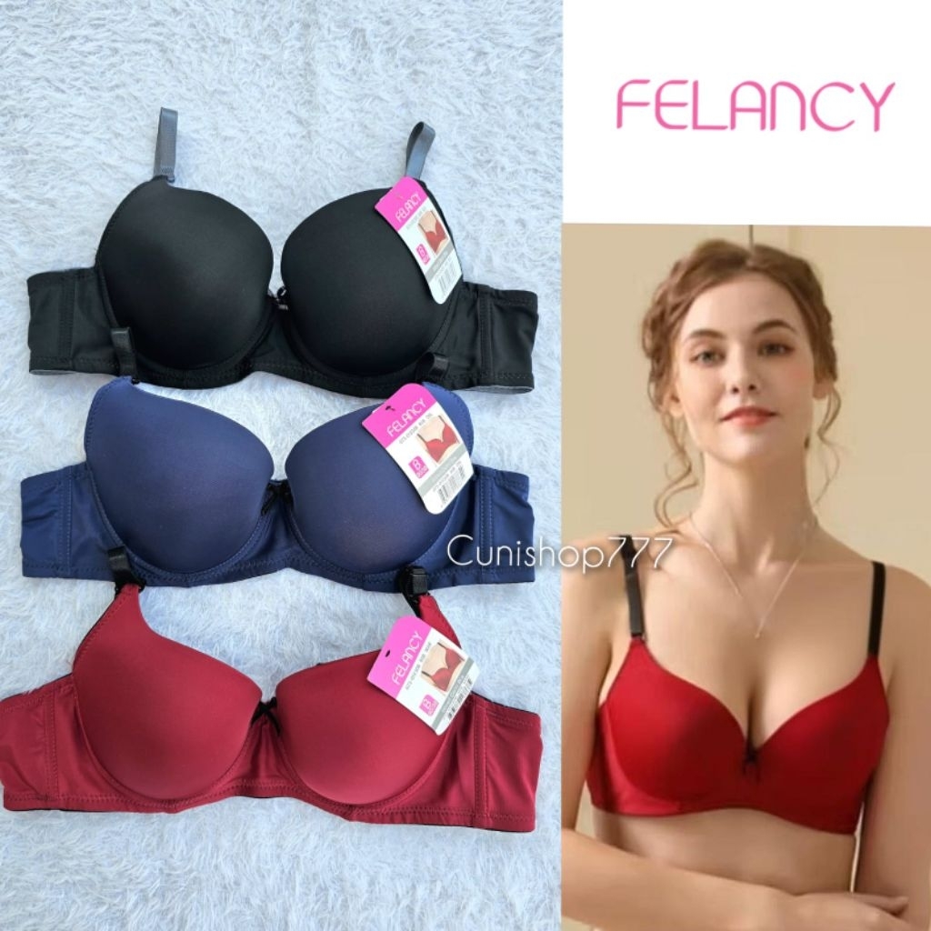 FELANCY BRA WITH NORMAL FOAM UNDERWEAR UNDERWEAR 34B 36B 38B 3/4 PLAIN CUP 073-01230B ผู้หญิง