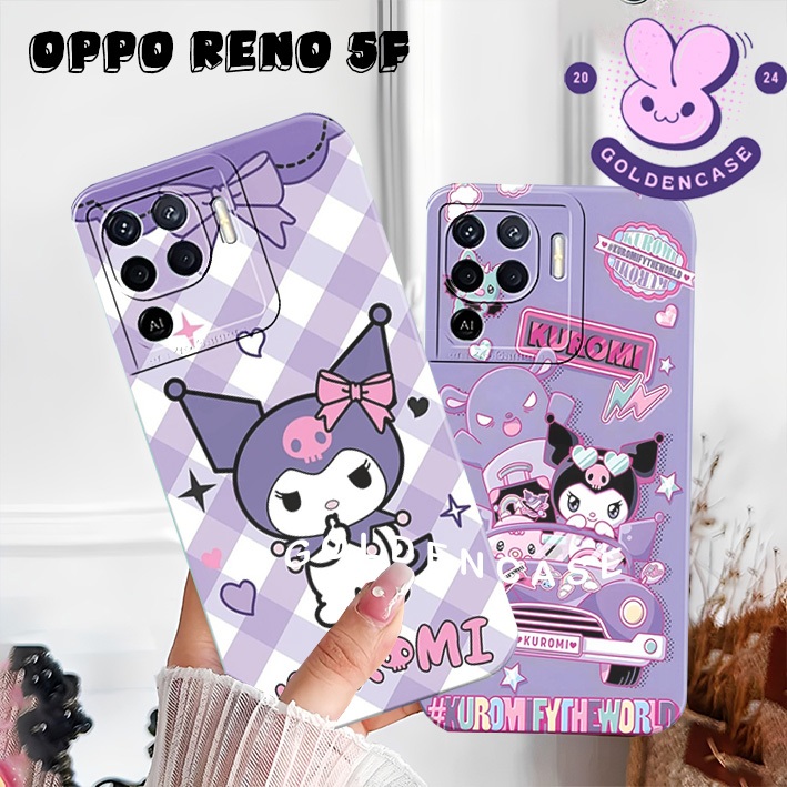 UNGU HP Oppo Reno 5F 4F 7Z 8Z Reno 4 4G 5 4G 5G 6 4G ล่าสุด kuromi Purple น่ารัก motif - Liquid Proc