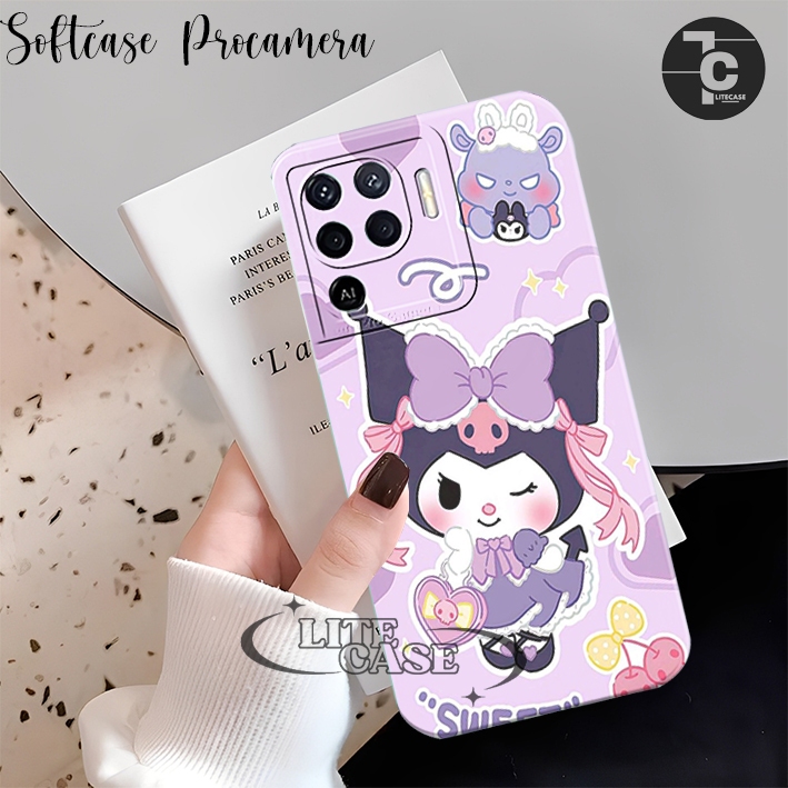 Softcase proCamera Hp Oppo Reno 5F 4F 7Z 8Z Reno 4 4G 5 4G 5G 6 4G ล่าสุด kuromi น่ารัก motif - Liqu