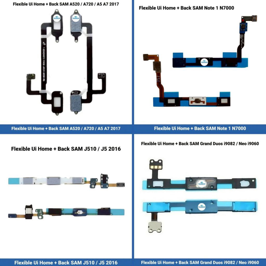 แบบยืดหยุ่น Ui Home + Back Samsung Note 1 - N7000 - Grand Duos - i9082 - Neo - i9060 - J510 - J5 201