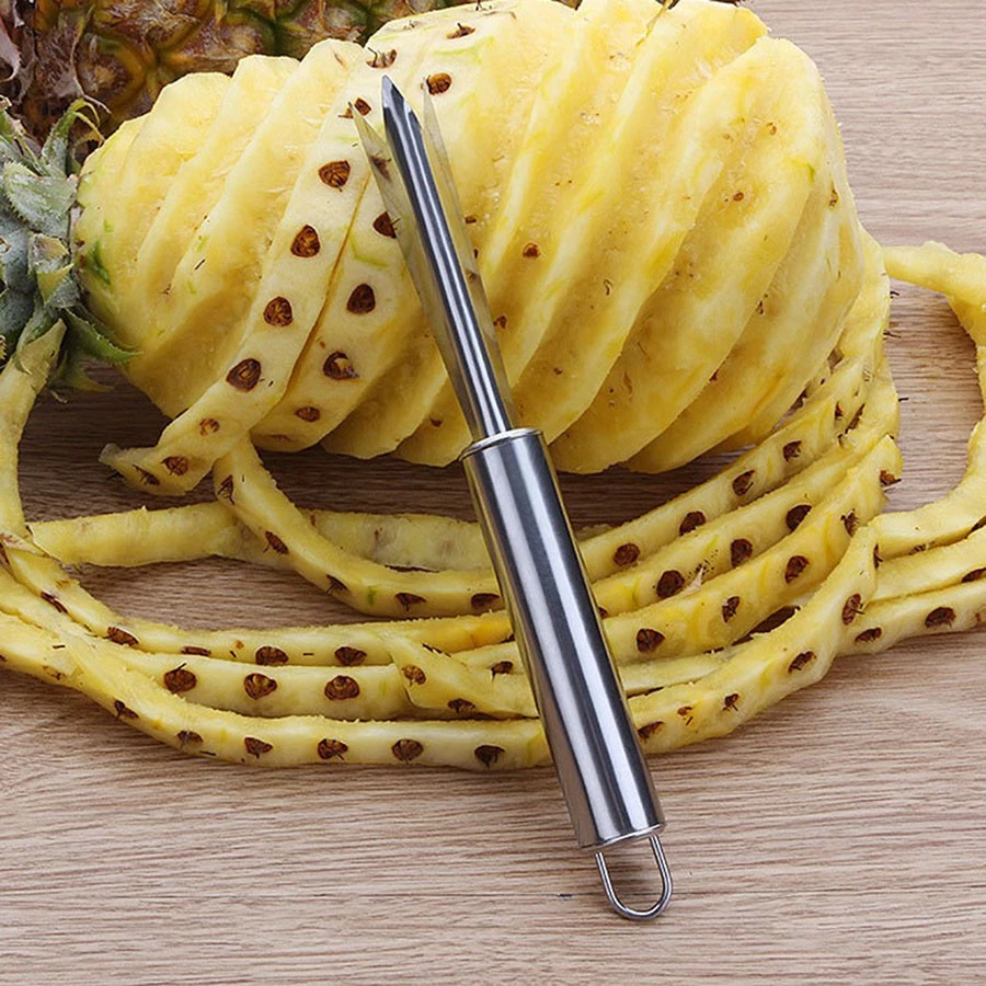 MATA PINEAPPLE PEELER/PINEAPPLE PEELER/WOODEN HANDLE PEELER/PINEAPPLE Eye PEELER/เหล็กสแตนเลส