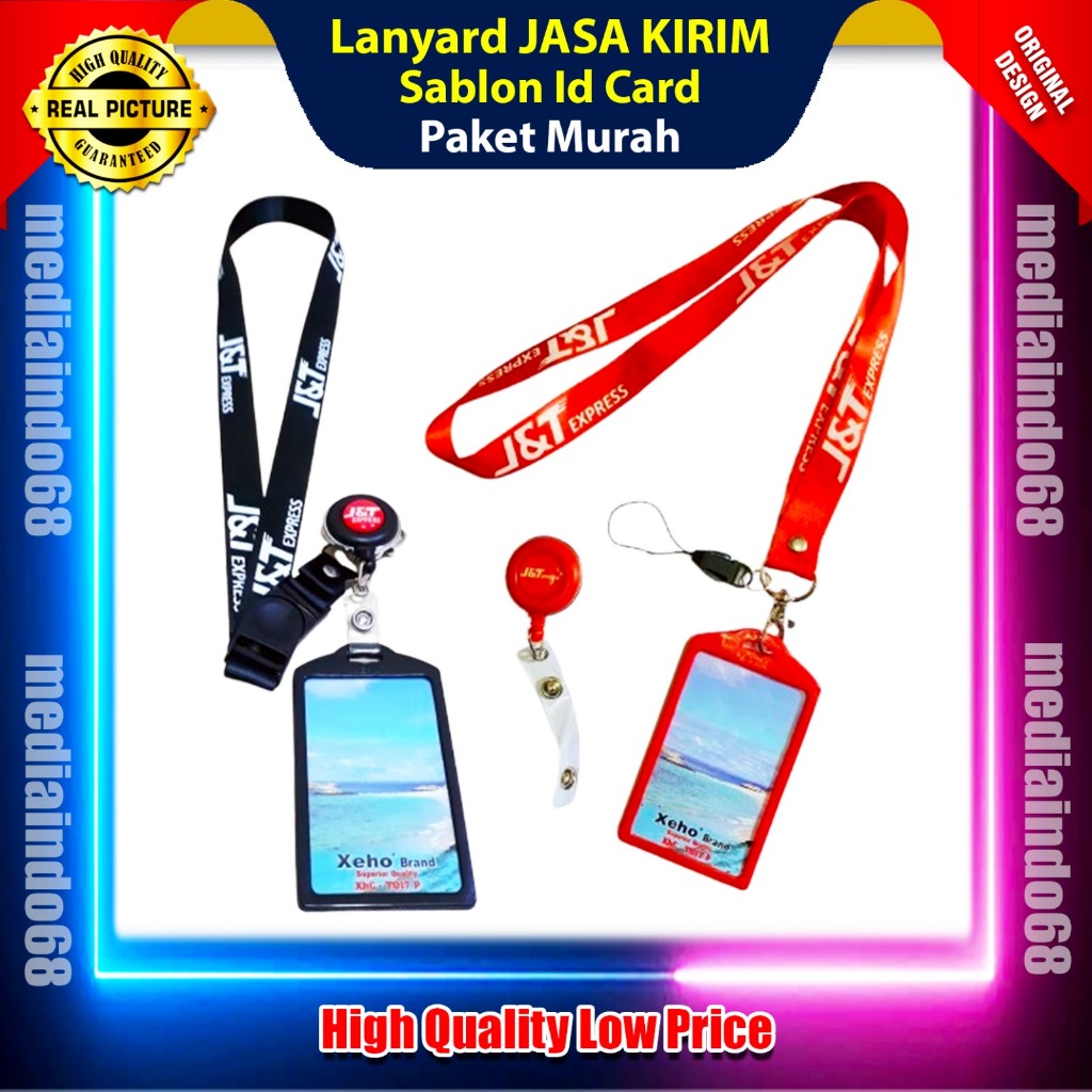 Lanyard SEND SERVICE Screen Printing Id Card Package