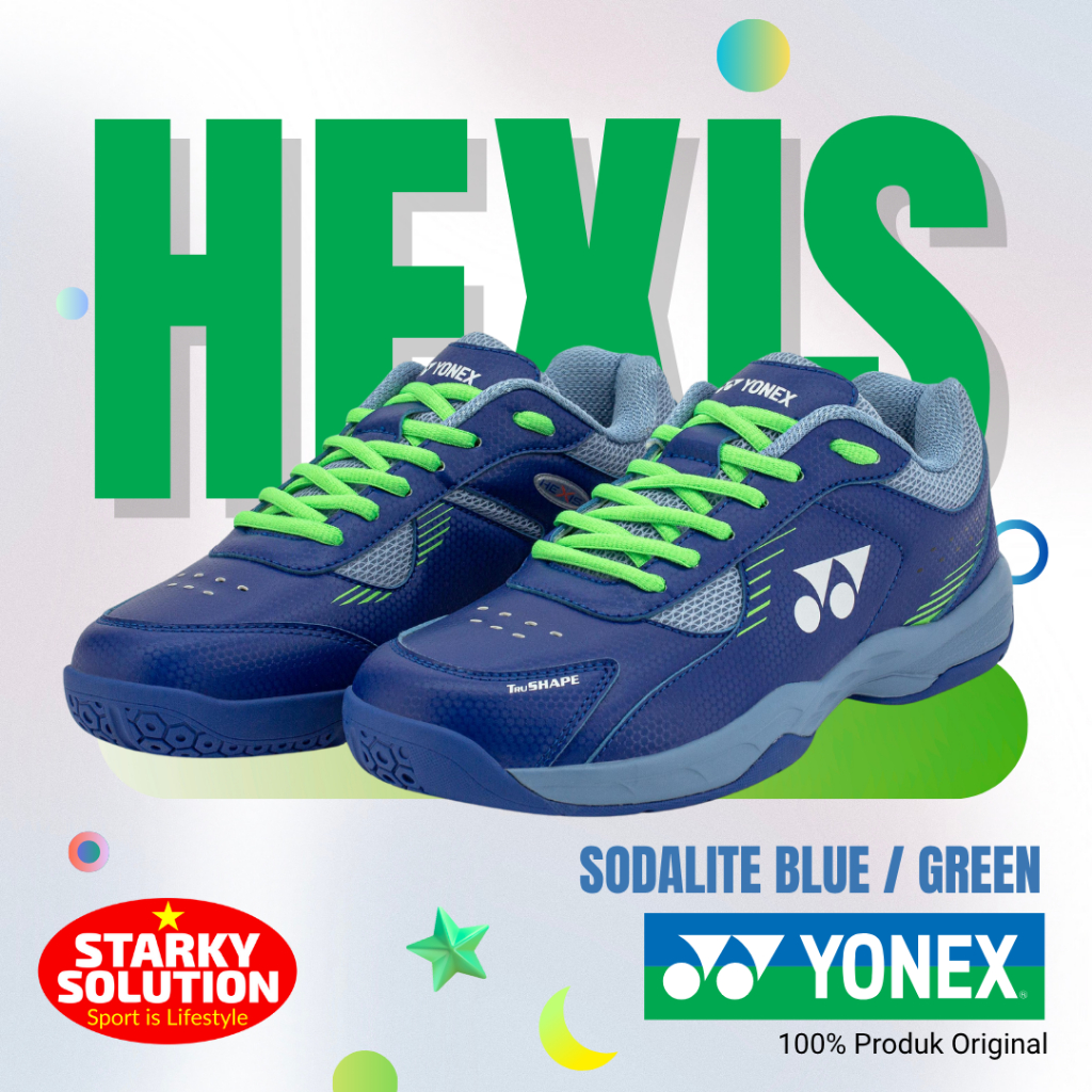 YONEX HEXIS Badminton Padel Badminton Pickleball Shoes Original - Sodalite Blue/Green