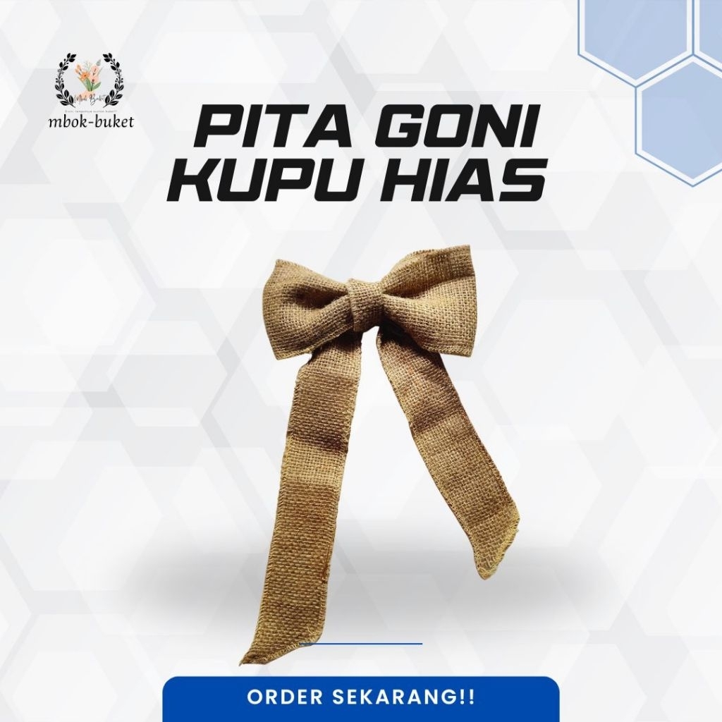 DECORATIVE JUTE RIBBON LONG BUTTERFLY RIBBON JUTE CRAFT RIBBON DECORTATIONS LONG BUTTERFLY JUTE CLOT