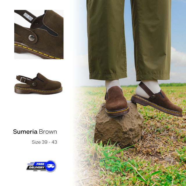 ชุดเท้า TRAGEN - รองเท้าแตะผู้ชาย Sumeria Brown Docmart