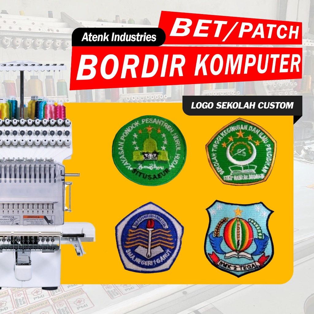 Bedge Bet School เย็บปักถักร้อยเย็บปักถักร้อยที่กําหนดเองขายส่ง min 25 ชิ้น