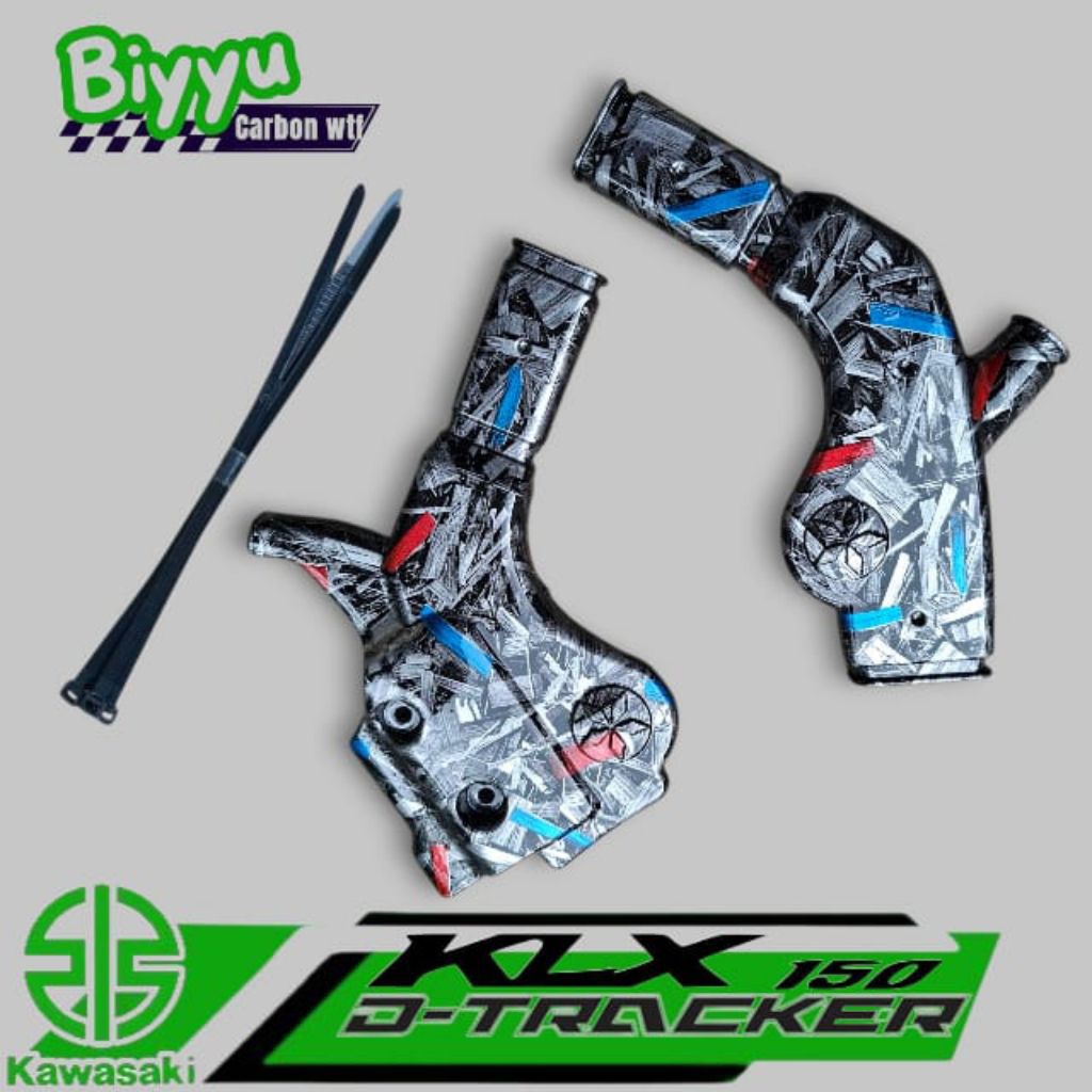 การออมทรัพย์เป็นพิเศษใน Kawasaki KLX150/140 Dtracker 150 กรอบคาร์บอนตัวป้องกันฝาครอบ FORGED สีรถจักรยานยนต์