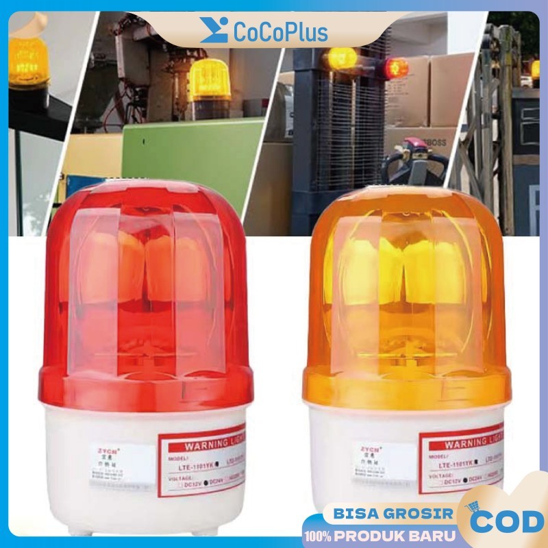 ไฟเตือน 1101 ไฟหมุน 4 นิ้ว 220V สําหรับการรักษาความปลอดภัยถนนไฟหมุนไฟเตือนสายดิน LTE 1101J​