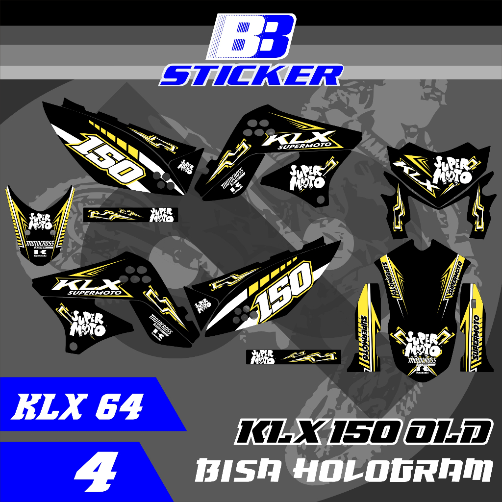 สติ๊กเกอร์ OLD KLX Striping KLX OLD KLX 150 SHORT REAR FALCON KLX 64 SUPERMOTO