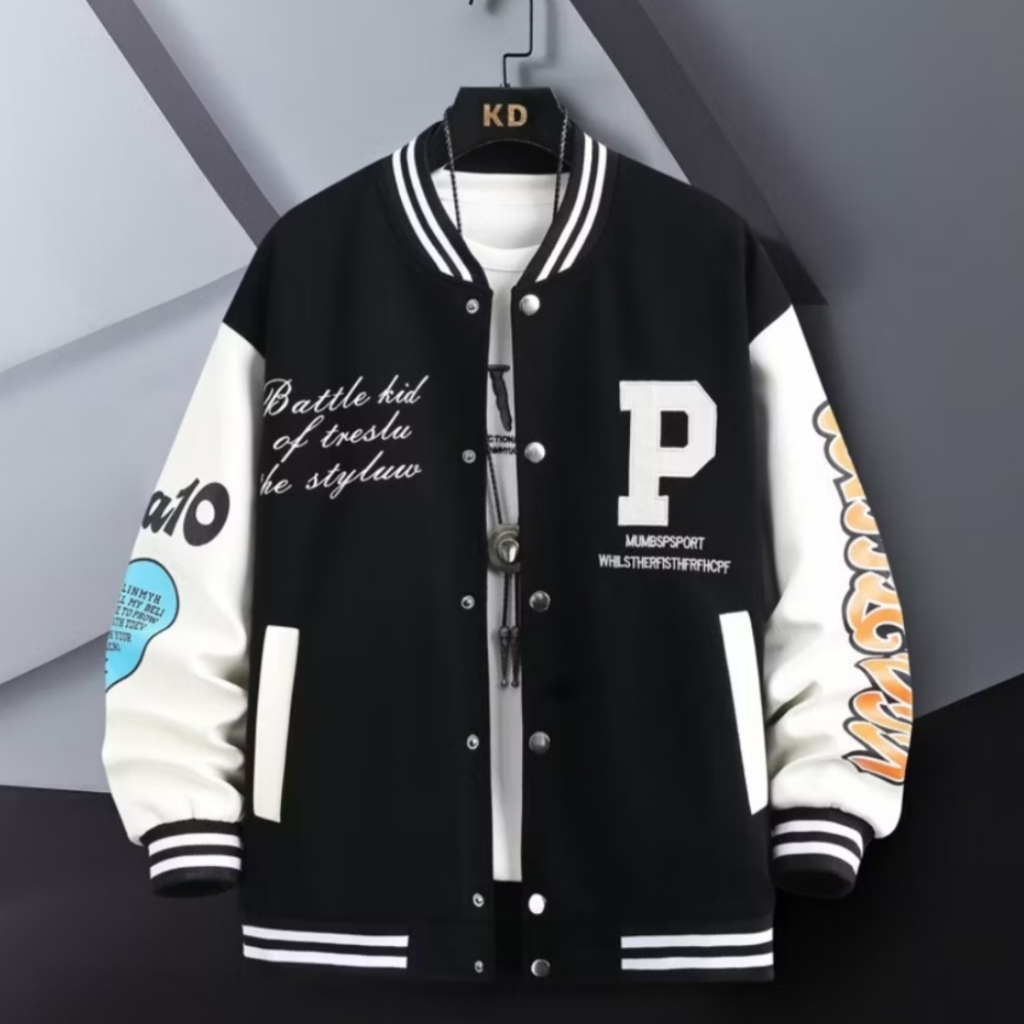 S - XXXXXXL (6XL) HODIE VARSITY BESBALL Harajuku โลโก้เกาหลี P Bigsize Jumbo XL 2XL 3XL 4XL 5XL 6XL 