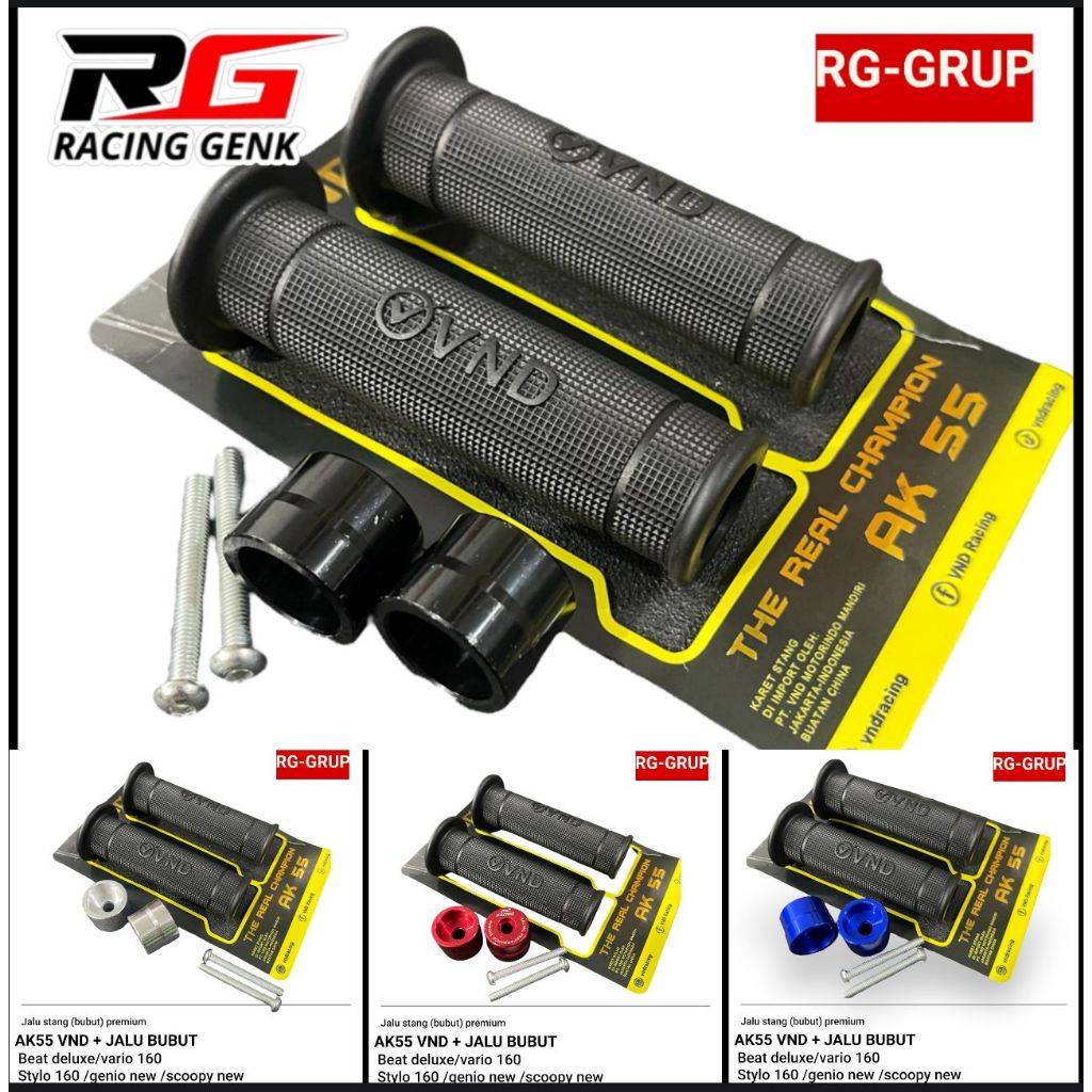 LMV RACING AK55 HANDGRIP VND GRIP VND 55 Jalu Stang Pendul Stang cnc Vario160 Beat Deluxe มอเตอร์สาก