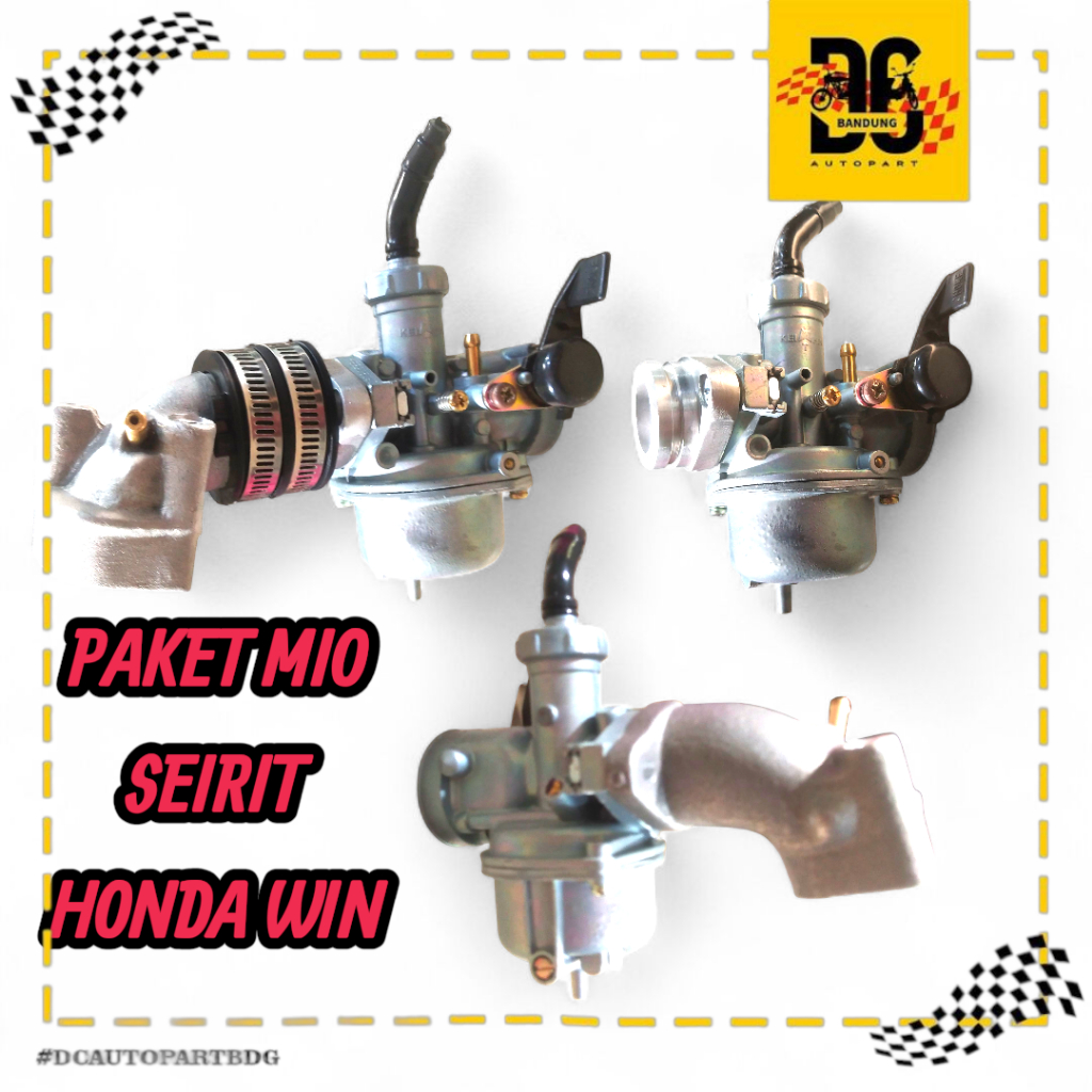 แพ็คเกจ HONDA WIN SEIRIT MIO | WIN 22MM CARBON + MIO INTAKE | UPGRADE PULL MIO IRT POWER UP