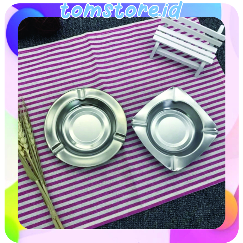 TOMSTORE STAINLESS STEEL ASHTRAY / ROUND ZINC ASHTRAY BOWL / ASHTRAY R863
