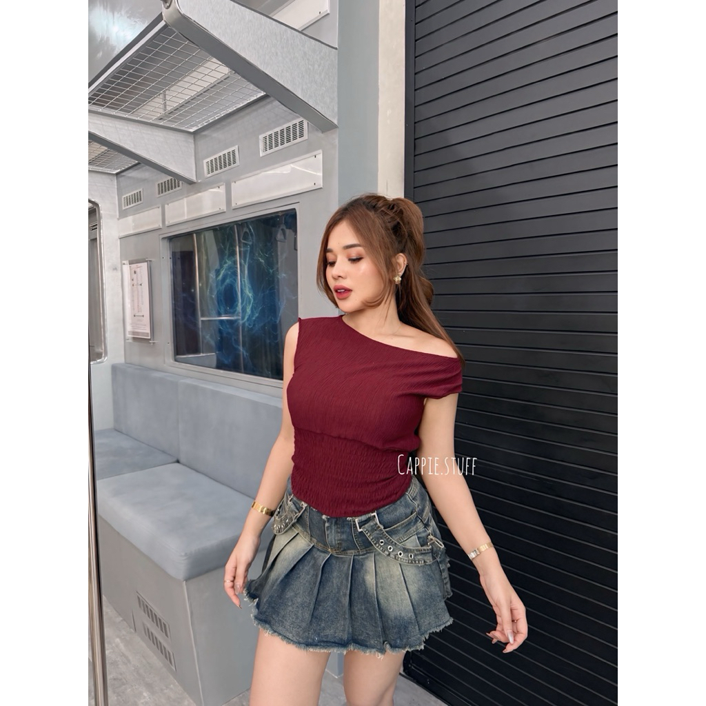 หมวก || JUANA TOP วัสดุย่น