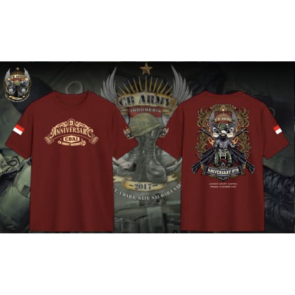 9TH CB ARMY INDONESIA ANNIVERSARY เสื้อยืด CB ARMY INDONESIA 9TH ANNIVERSARY T-SHIRT