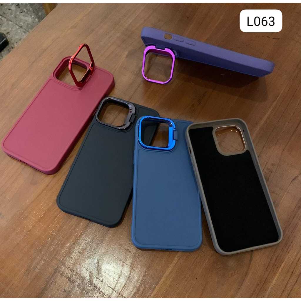 L063 กรณีพรีเมี่ยม MACAROON STANDING กล้องสําหรับ Vivo Y02 Y02T Y100 Y16 Y17S Y12 Y15 Y17 Y22 Y35 Y2