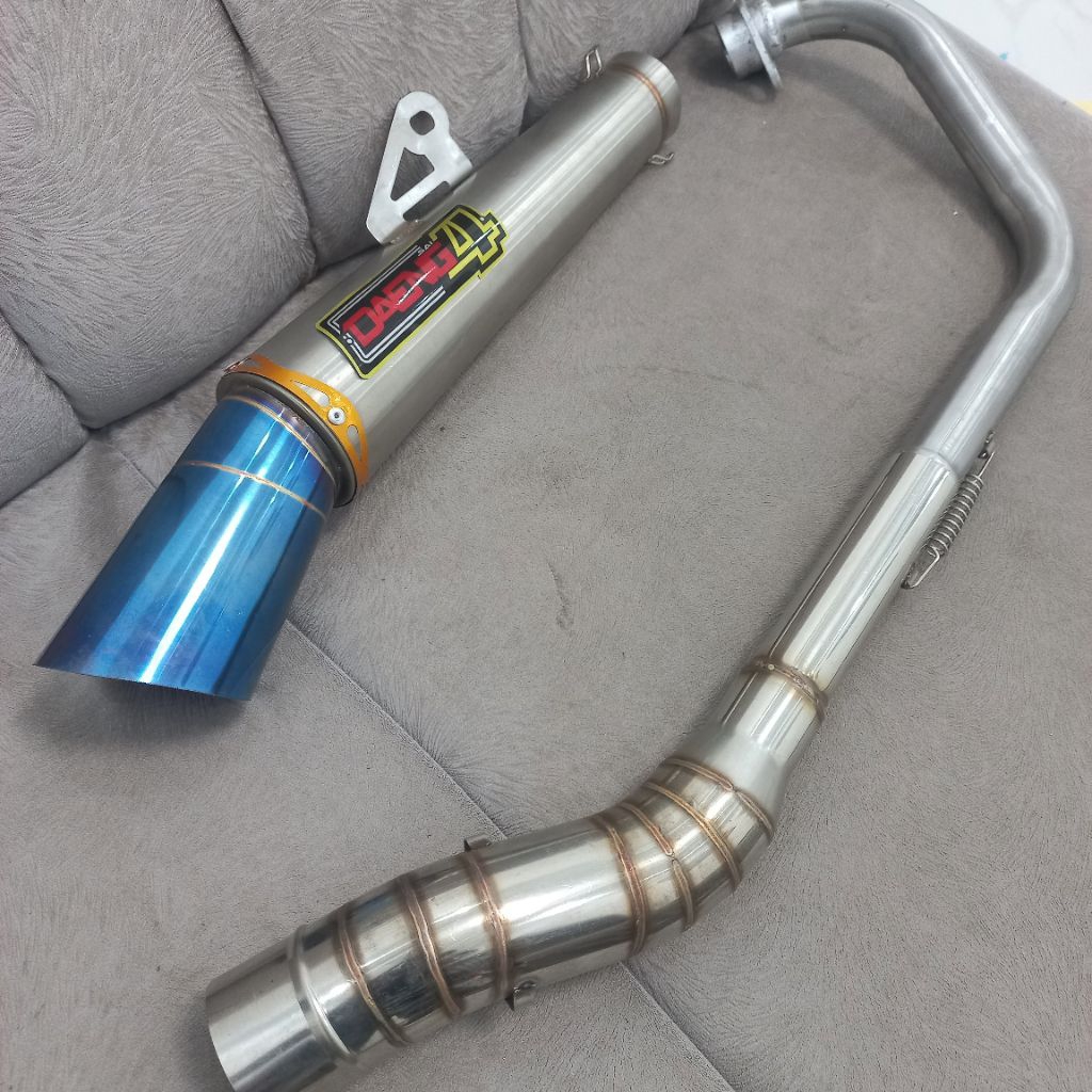 ข้อศอกใหญ่สแตนเลส puoe ท่อไอเสีย daenf sai4 51 มม.สําหรับ Raider 150 carb/fi, Rusi tc 125/150 Skygo 