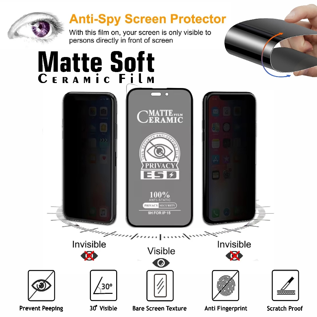 [Min.10] Tempered Ceramic Spy OPPO A3X A3 A3PRO A5X A5i A5PRO A18 A38 A1K A12 A11K A15 A16 A17 A31 A