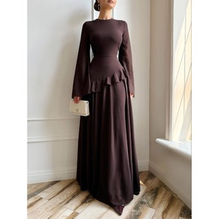 Marbela Dress//Gaun kondangan polos//Gamis lebaran terbaru 2025