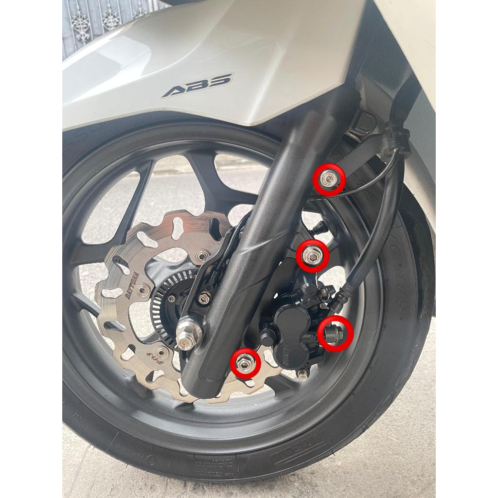 LOKAL BRACKET + BRAKE + FRONT CALIPER BANJO (4 BOLT) PCX 160 STYLO VARIO 160 PCX 150 LOCAL ADV ABS C