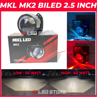 Biled MKL MK2 2.5 Inch 60 Watt Blue Lens Plus Devil Eye I1155