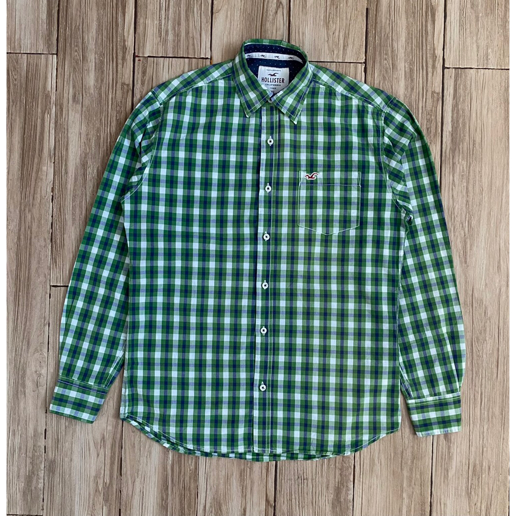KEMEJA Hollister Shirt เสื้อเชิ้ตลายตารางหมากรุก