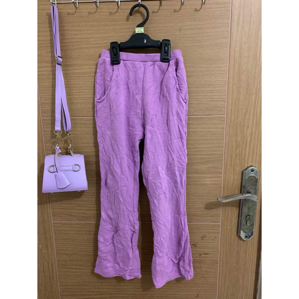 UNGU 8-12 (Y) กางเกงเด็กผู้หญิงสีม่วง I Love J Cutbray