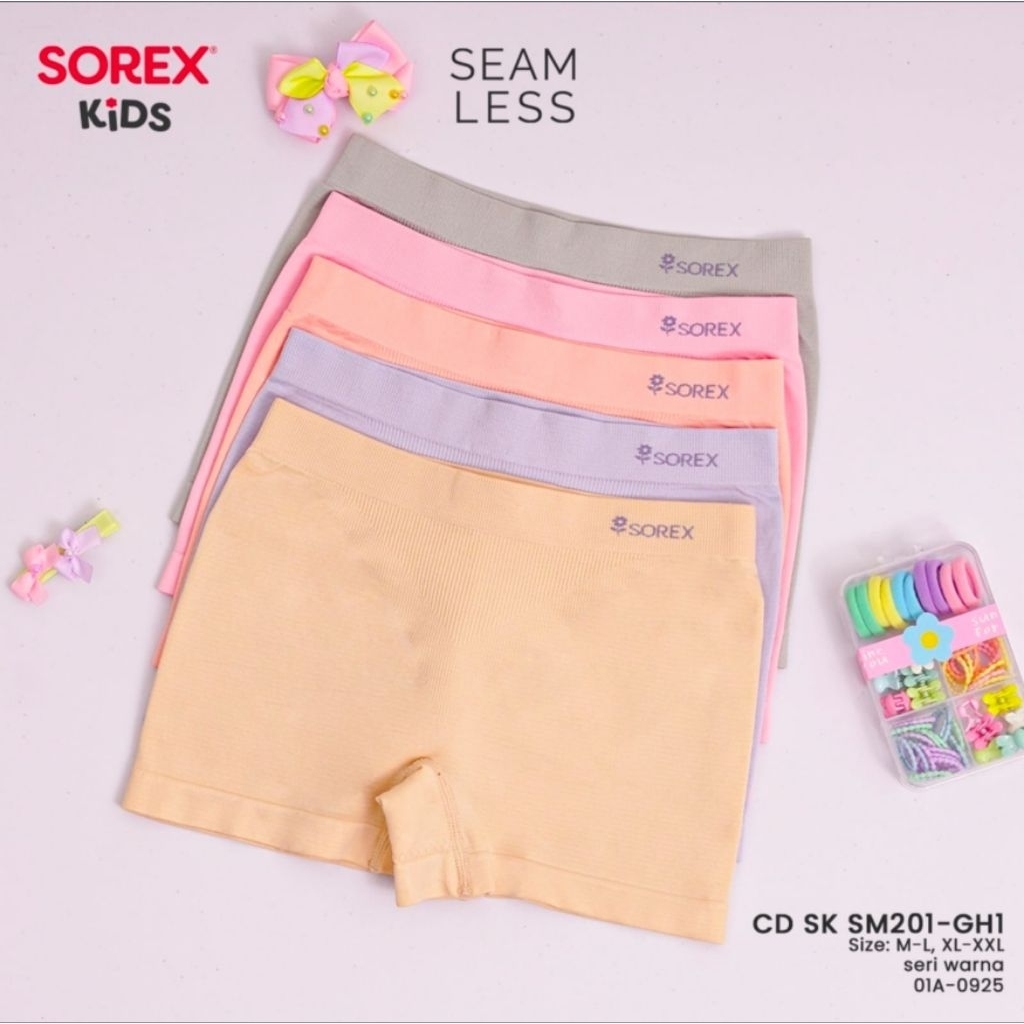 กางเกงในบ็อกเซอร์เด็กผู้หญิง Sorex sm 201 ผลิตจากวัสดุถัก