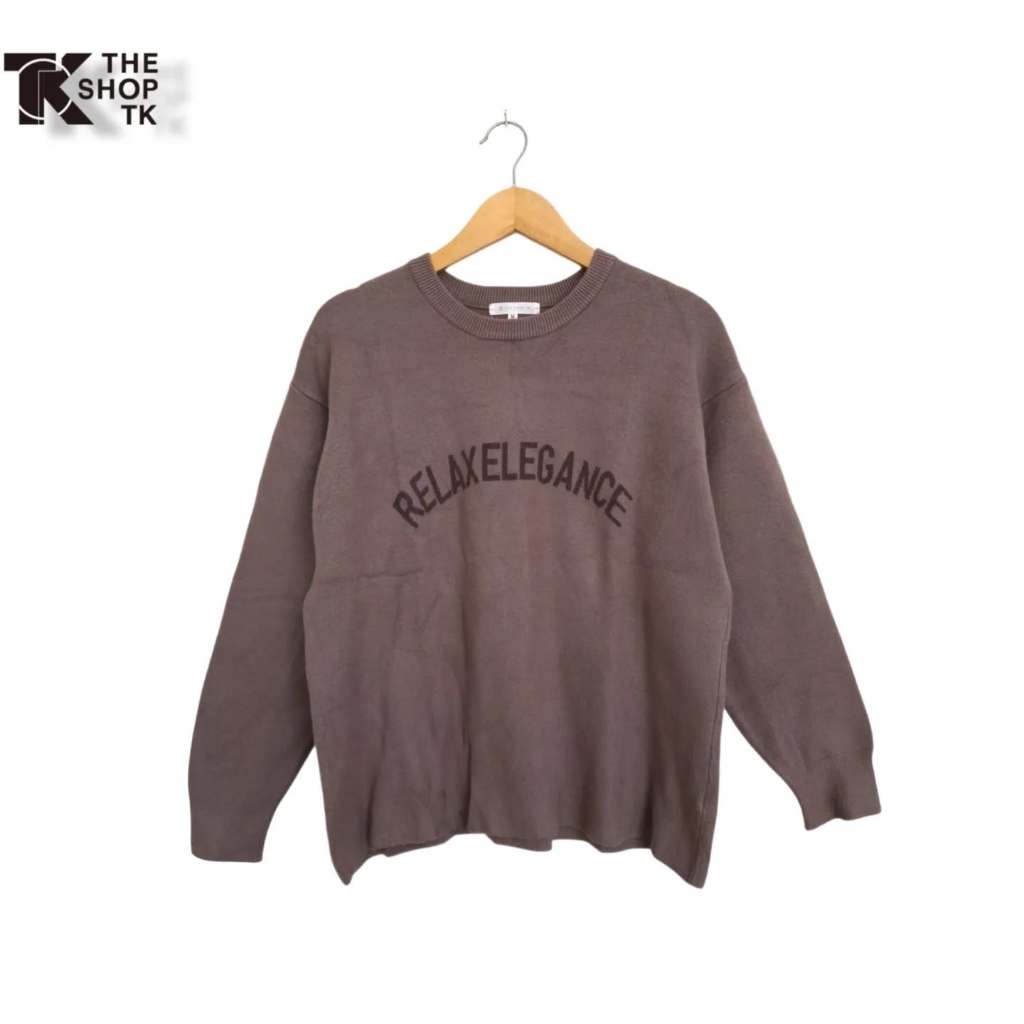 Oyster Cotton Sweater The Shop TK Brown Mocha (CODE: B109 - 04)