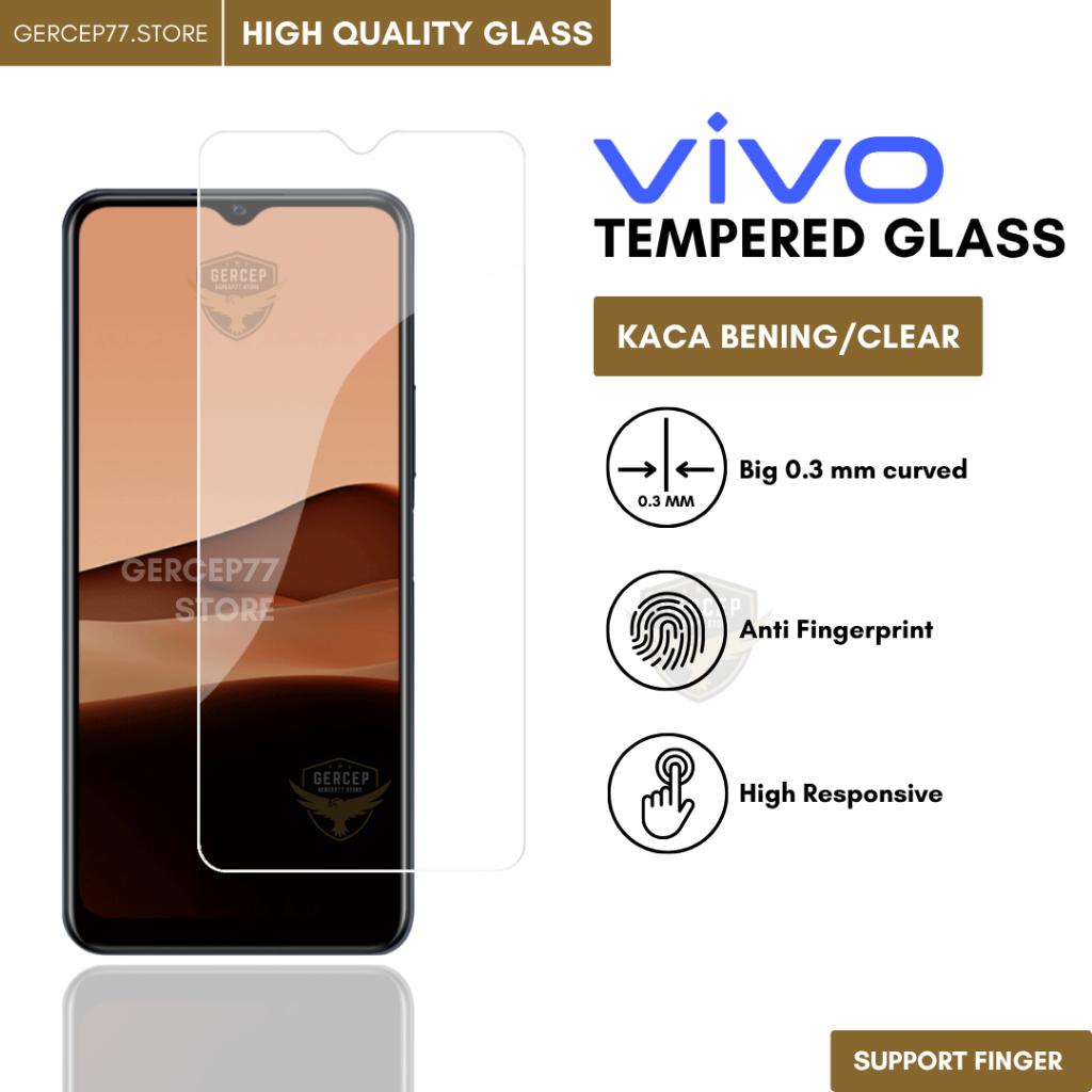 กระจกนิรภัย 9H Clear Vivo Y21d Y20 Y20A Y20i Y20s Y20s 5G Y20s G Y21 2021 Y21A Y21E Y21s Y21t Y22 20