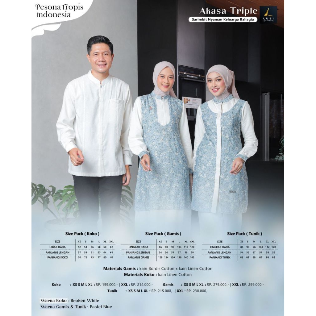 Akasa triple gamis และทูนิค